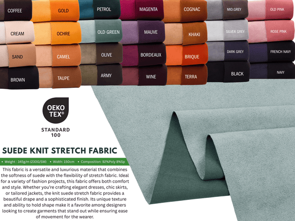 Suede Knit Stretch Fabric - G.k Fashion Fabrics