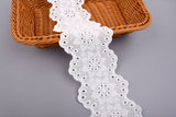 Sunburst Medallion Cotton Eyelet Trim – Double Scalloped – 16 - G.k Fashion Fabrics