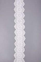Sunburst Medallion Cotton Eyelet Trim – Double Scalloped – 16 - G.k Fashion Fabrics