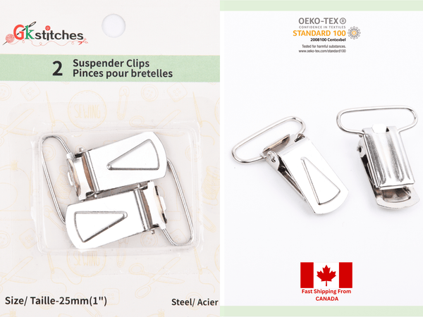 Suspender clips - 25mm - G.k Fashion Fabrics