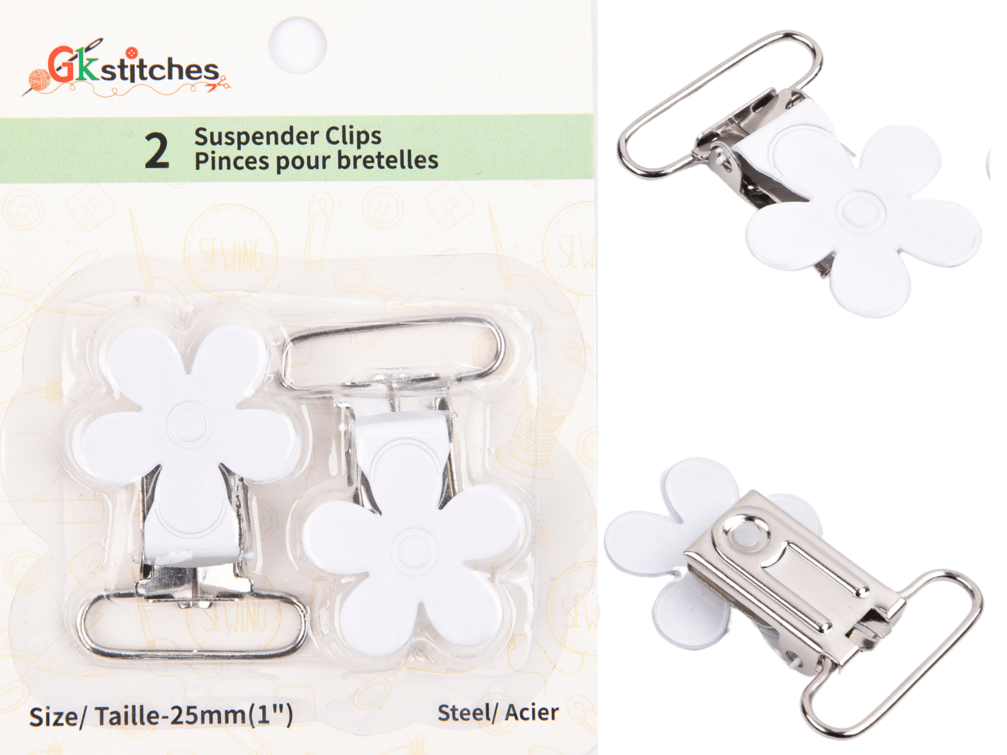 Suspender Clips Flower-25mm – G.k Fashion Fabrics