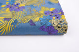 Tropical Botanical Floral Print - Washed Cotton Denim Chambray Fabric-20993 - G.k Fashion Fabrics