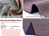 Two Tone Knit Alpine Fleece Mélange Fabric - G.k Fashion Fabrics