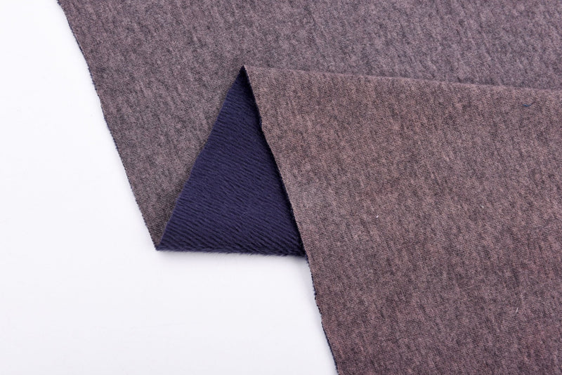 Two Tone Knit Alpine Fleece Mélange Fabric - G.k Fashion Fabrics