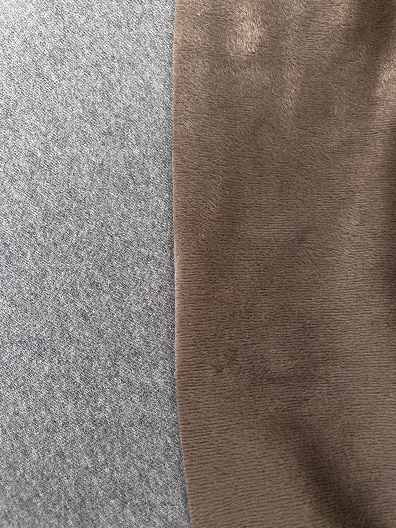 Two Tone Knit Alpine Fleece Mélange Fabric - G.k Fashion Fabrics