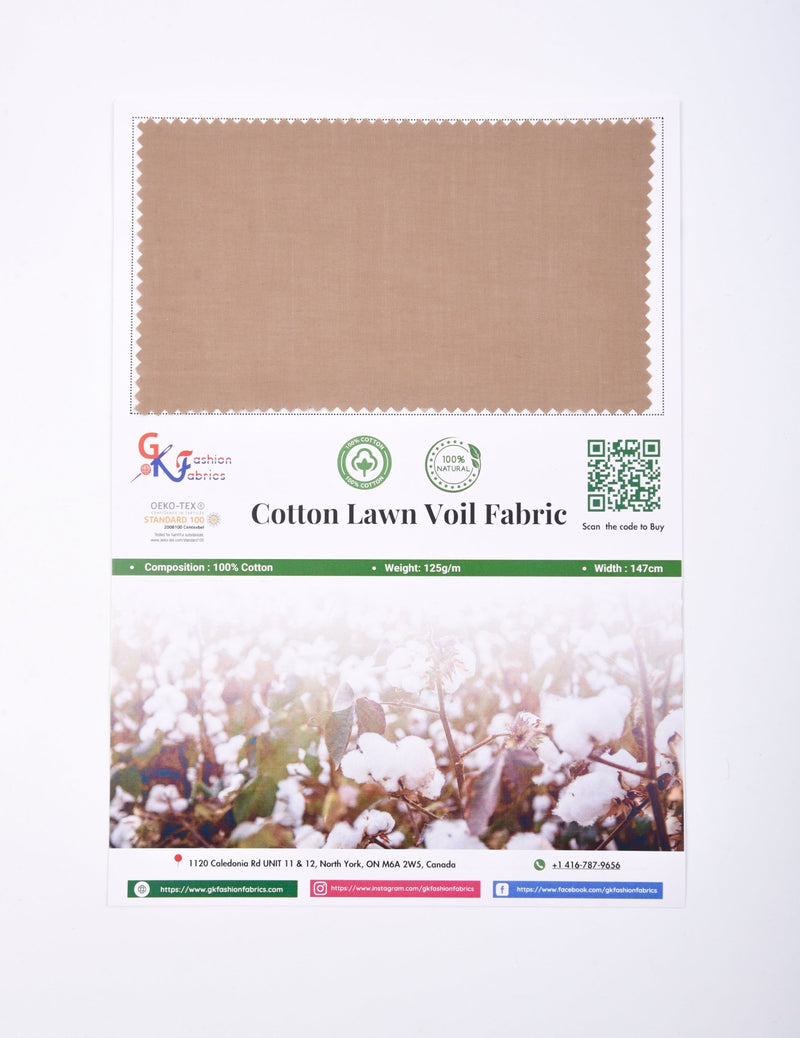 Voile Lawn cotton Fabric, 100% Cotton - G.k Fashion Fabrics