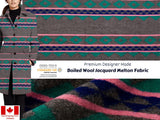 Wool Jacquard Melton Fabric Premium Designer Made - G.k Fashion Fabrics