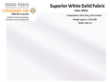 Superior White Solid Fabric by pack