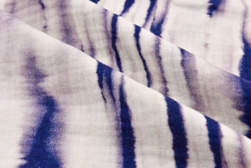 100% Cotton Double Gauze /Muslin Digital Prints Fabric -6570 - G.k Fashion Fabrics Blue Wave / Price per Half Yard