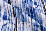 100% Cotton Double Gauze /Muslin Digital Prints Fabric -6570 - G.k Fashion Fabrics Indigo Stripe / Price per Half Yard