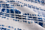 100% Cotton Double Gauze /Muslin Digital Prints Fabric -6570 - G.k Fashion Fabrics Blocks Stripe / Price per Half Yard
