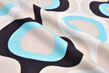 100% Cotton Half Panama Printed Fabric / Canvas printed Fabric / Abstract Ellipses Natural Digital Print Fabric - G.k Fashion Fabrics