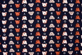 100% Cotton Half Panama Printed Fabric / Canvas printed Fabric / Cute Bear Digital Print Fabric - G.k Fashion Fabrics