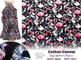 100% Cotton Half Panama Printed Fabric / Canvas printed Fabric / Flamingo Digital Print Fabric - G.k Fashion Fabrics