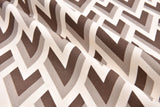 100% Cotton Half Panama Printed Fabric / Canvas printed Fabric / Grey Zig Zag Digital Print Fabric - G.k Fashion Fabrics
