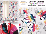 100% Cotton Half Panama Printed Fabric / Canvas printed Fabric / Mutabilis Digital Print Fabric - G.k Fashion Fabrics
