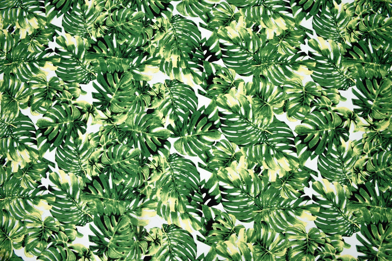 100% Cotton Half Panama Printed Fabric / Canvas printed Fabric / Natural Tropical Leaves Digital Print Fabric - G.k Fashion Fabrics