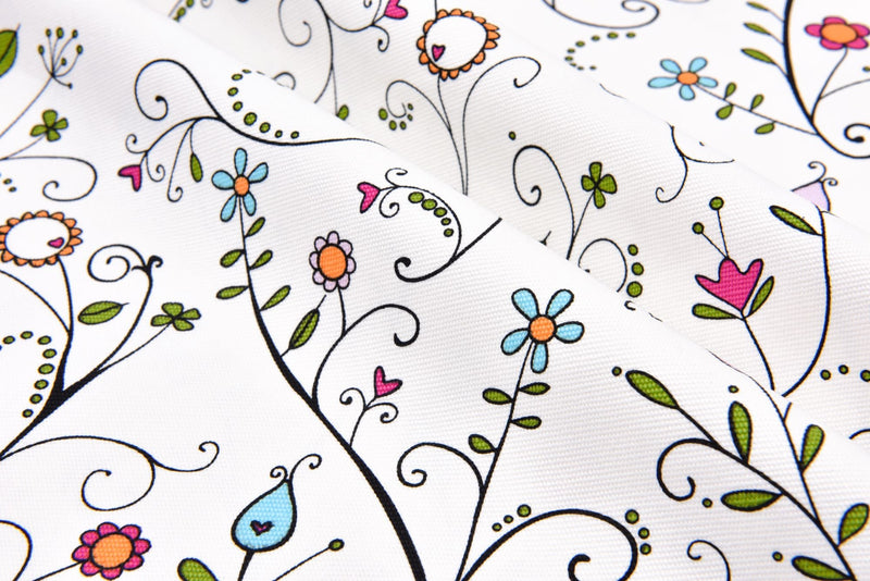 100% Cotton Half Panama Printed Fabric / Canvas printed Fabric / Summer Blossom Digital Print Fabric - G.k Fashion Fabrics