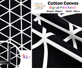 100% Cotton Half Panama Printed Fabric / Canvas printed Fabric / White Black Missoni Digital Print Fabric - G.k Fashion Fabrics