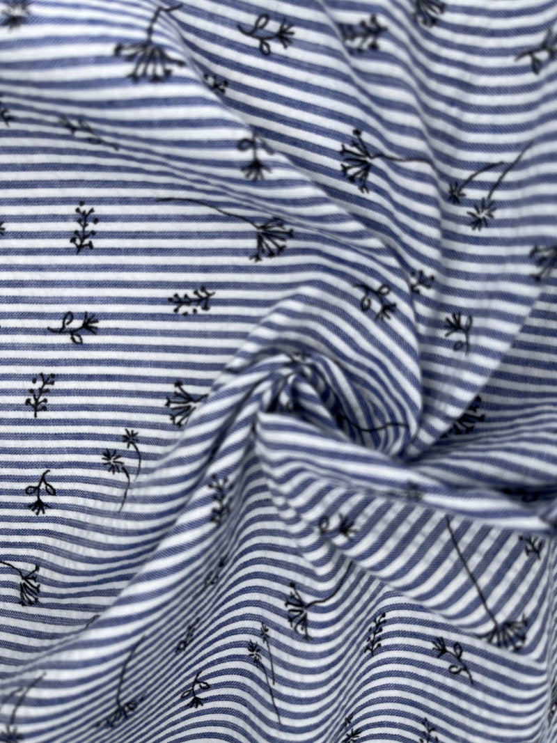 100% Cotton Seersucker Dandelion Stripes Fabric - G.k Fashion Fabrics seersucker