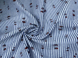 100% Cotton Seersucker Flowers Stripes Fabric - G.k Fashion Fabrics seersucker