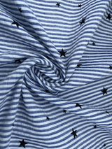100% Cotton Seersucker Stars Stripes Fabric - G.k Fashion Fabrics seersucker