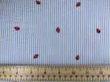 100% Cotton Seersucker Strawberry Stripes Fabric - G.k Fashion Fabrics seersucker