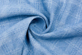 100% Cotton Washed Denim Plaid Jacquard Fabric - G.k Fashion Fabrics denim