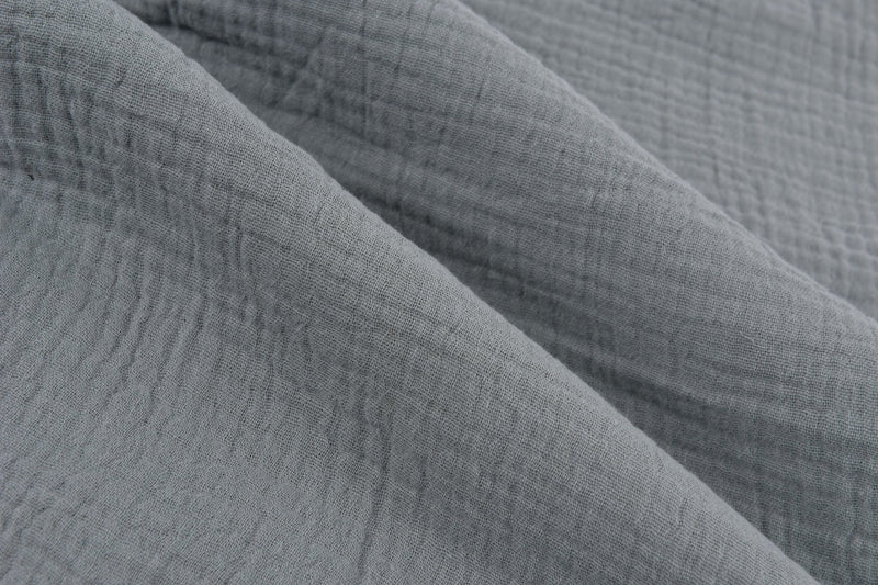 Double Cotton Gauze Fabric 51/52 Wide 100% Cotton Sold by The Yard Online  (Silver)