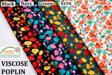 100% Viscose Poplin - Daily Bloom Floral Print Fabric - 61037 - G.k Fashion Fabrics viscose