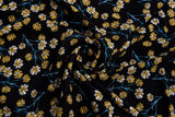 100% Viscose Poplin - Daisy Floral Print Fabric - 61046 - G.k Fashion Fabrics viscose