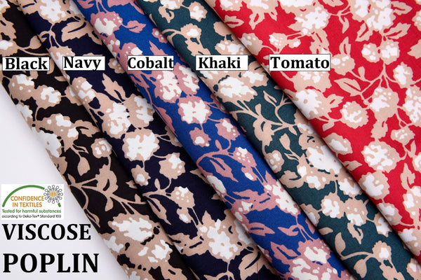 100% Viscose Poplin -Fields Of Daisies Print Fabric - 61017 - G.k Fashion Fabrics viscose