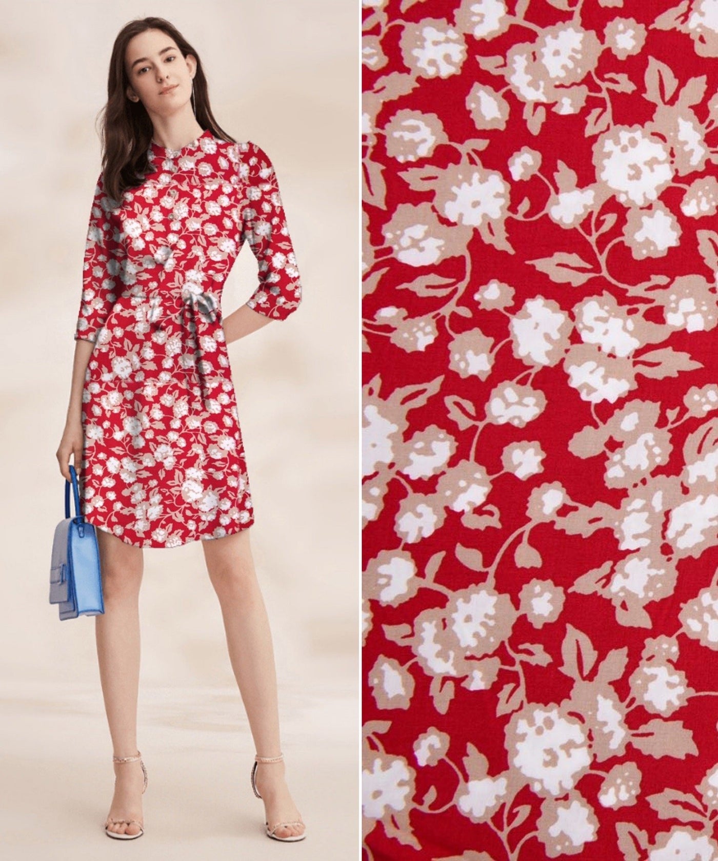 100% Viscose Poplin -Fields Of Daisies Print Fabric