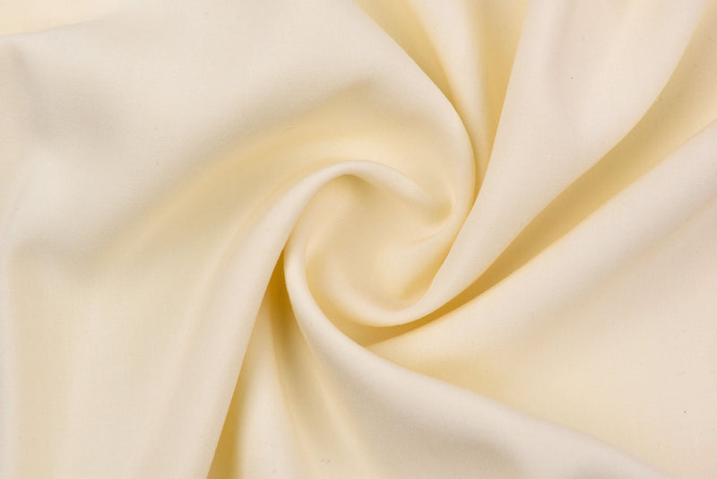 100% Viscose Poplin solid Fabric - G.k Fashion Fabrics Cream - 151 / Price per Half Yard viscose