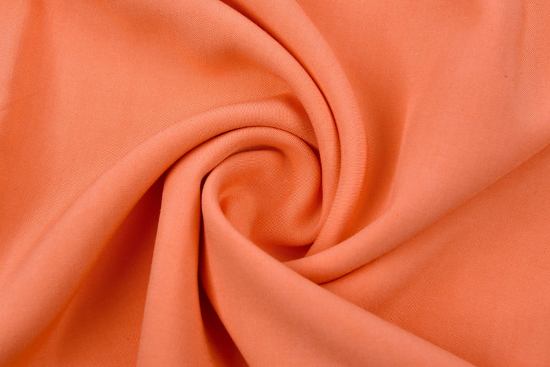 100% Viscose Poplin solid Fabric - G.k Fashion Fabrics Apricot - 1014 / Price per Half Yard viscose