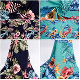 100% Viscose Poplin -Tropical flower leaves Print Fabric - 61029 - G.k Fashion Fabrics viscose