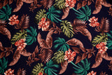 100% Viscose Poplin - Tropical Garden Floral Print Fabric - 61047 - G.k Fashion Fabrics viscose