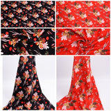 100% Viscose Poplin - Vintage Floral Print Fabric - 61005 - G.k Fashion Fabrics viscose