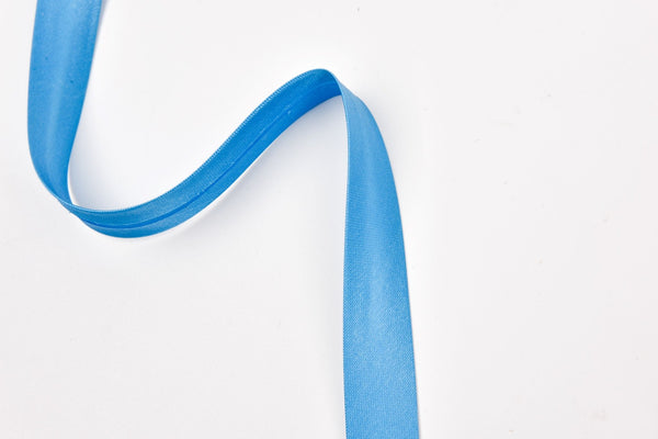 15 mm Satin Bias Tape/ Single Folded / 10 yards pack - G.k Fashion Fabrics Vivid Blue / 10 Yards Pack