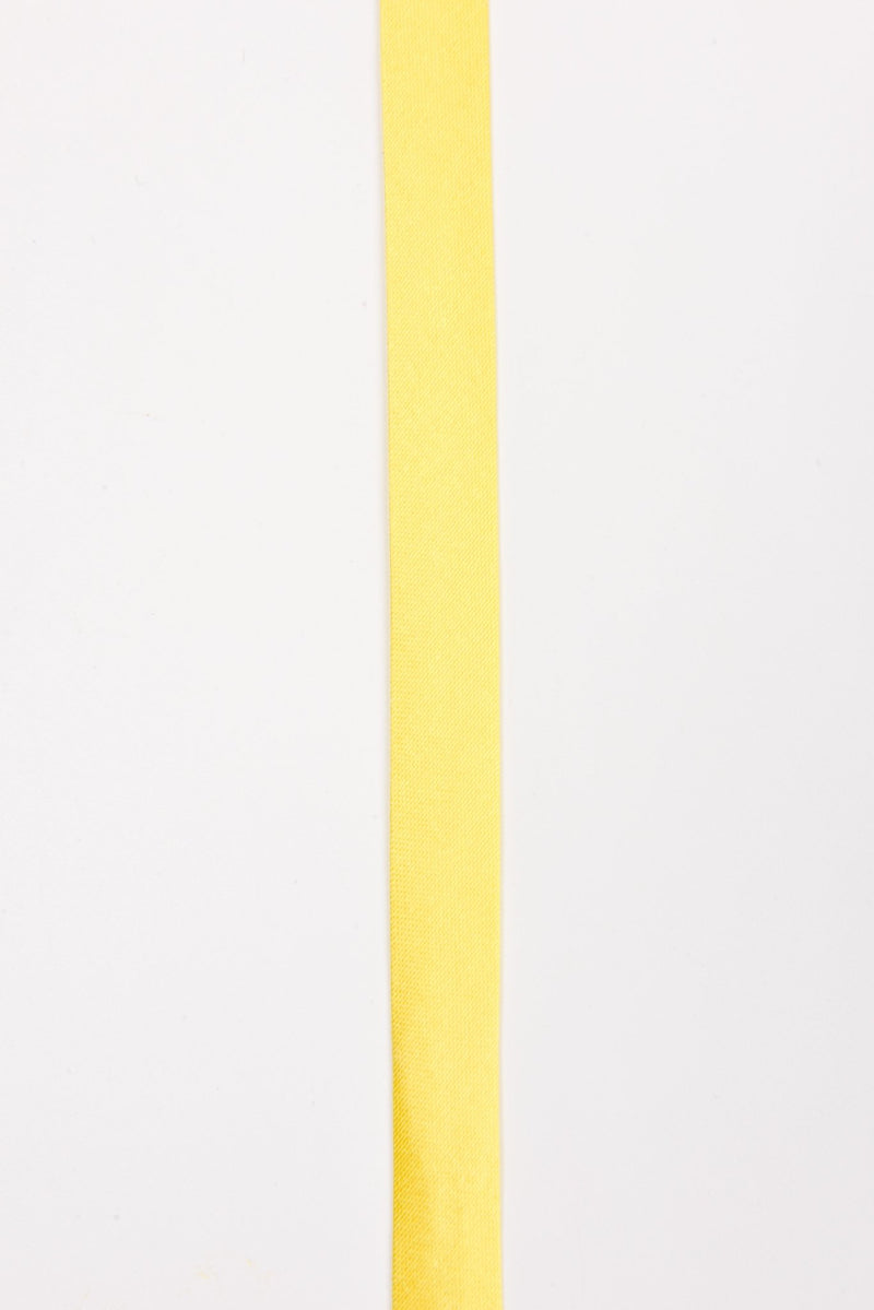 15 mm Satin Bias Tape/ Single Folded / 10 yards pack - G.k Fashion Fabrics Yellow / 10 Yards Pack
