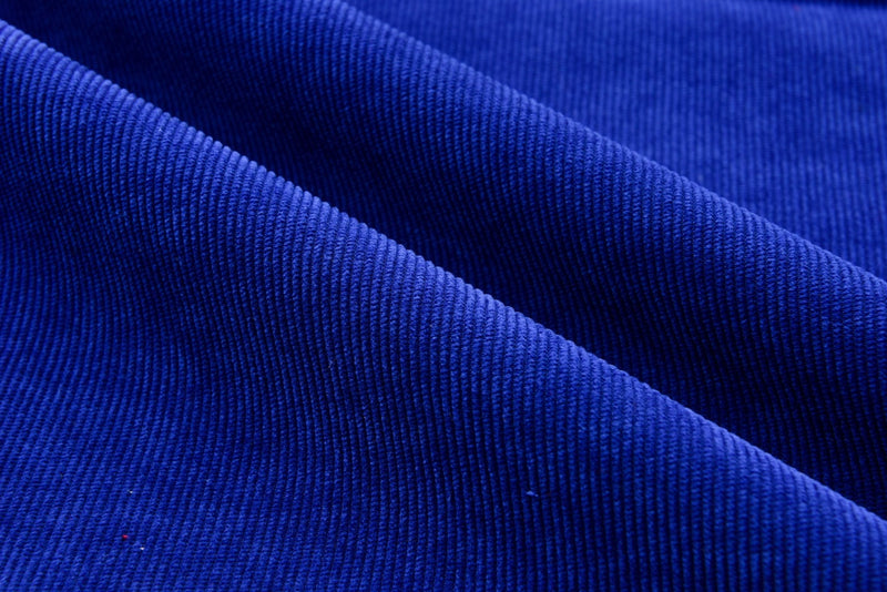 16Wale Corduroy Stretch Fabric - Classic Retro Corduroy Fabric - G.k Fashion Fabrics Royal - 655 / Price per Half Yard corduroy