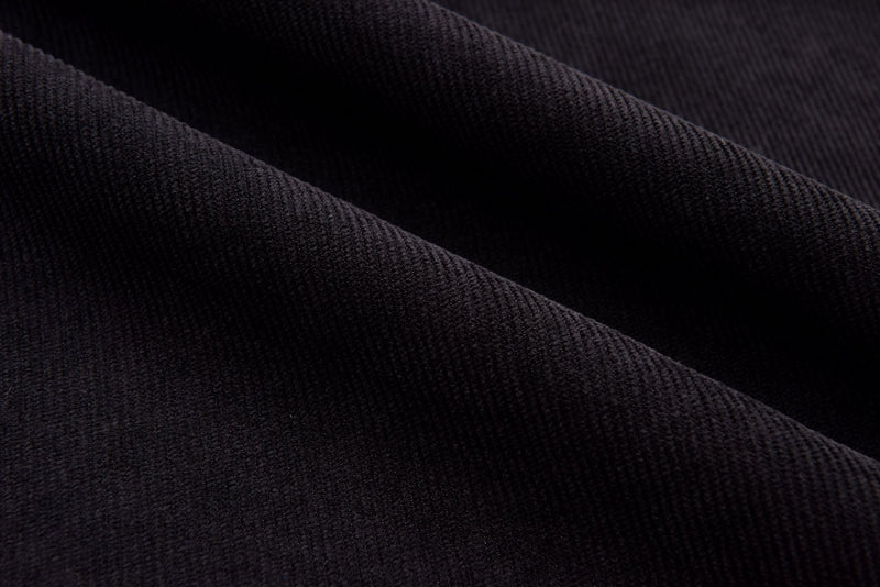 16Wale Corduroy Stretch Fabric - Classic Retro Corduroy Fabric - G.k Fashion Fabrics Black - 999 / Price per Half Yard corduroy