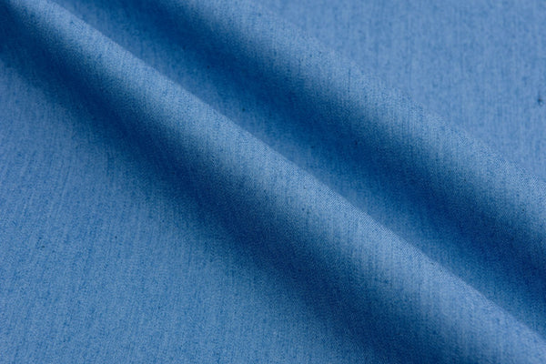 4.8 oz Cotton Stretch Denim Chambray Fabric Light Weighted Stretch Denim Fabric/56 Inches Wide - G.k Fashion Fabrics Light Blue Indigo - 40 / Price per Half Yard denim