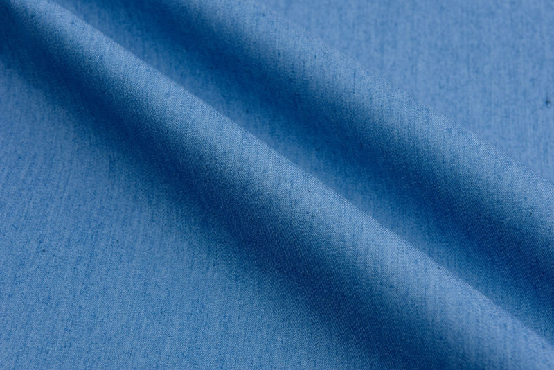 Indigo Blue 4.8 oz 100% Cotton Denim Chambray Fabric,56 Inches Wide, by The  Yard