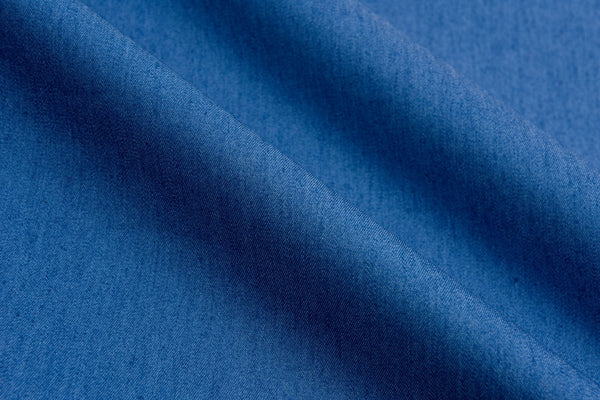 4.8 oz Cotton Stretch Denim Chambray Fabric Light Weighted Stretch Denim Fabric/56 Inches Wide - G.k Fashion Fabrics Medium Blue Indigo - 48 / Price per Half Yard denim