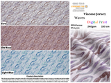 Waves - Viscose Spandex Jersey Fabric  - 5092