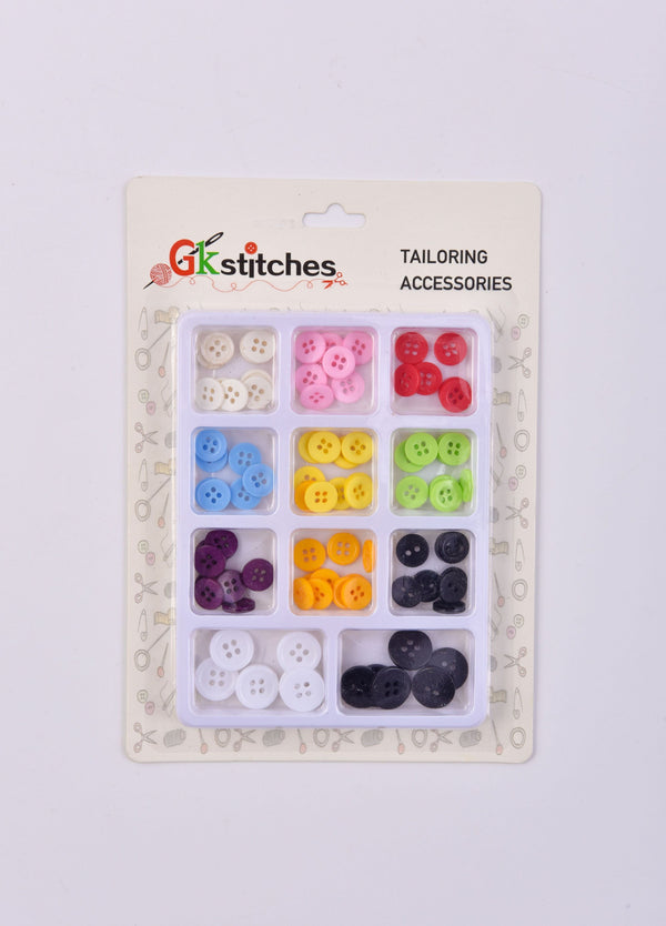 Four-Holes 66 Pieces Mix Combo Colored Buttons - G.k Fashion Fabrics