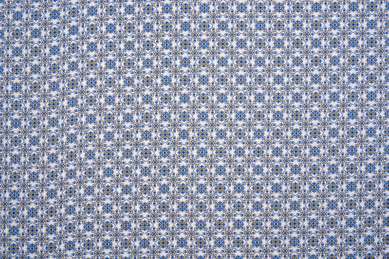 Ethnic Tile Print - Washed 100% Cotton Poplin - 8102 - G.k Fashion Fabrics cotton poplin
