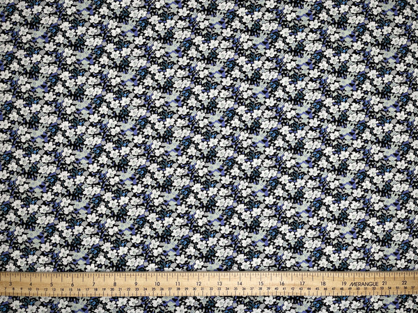 Summer daisies - Washed 100% Cotton Poplin Reactive Print - 9186 - G.k Fashion Fabrics cotton poplin