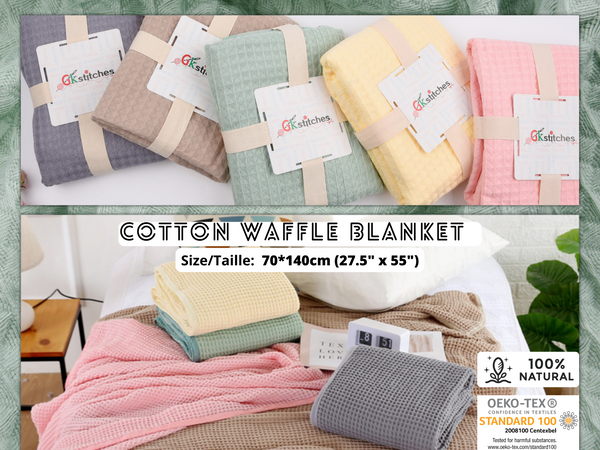 Cotton Waffle Blanket 70x140 cm - G.k Fashion Fabrics